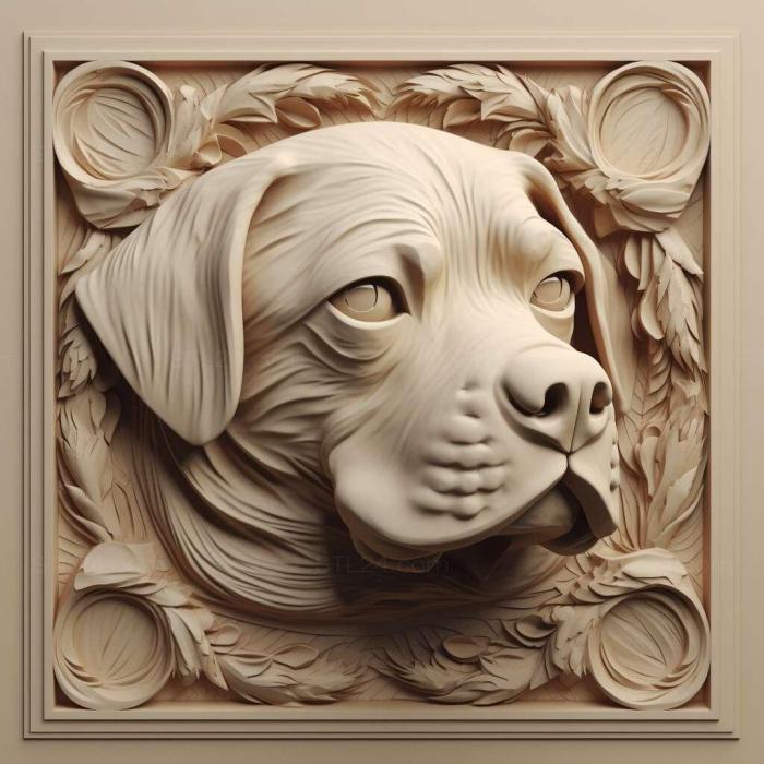 Природа и животные (Собака-левретка 2, NATURE_3150) 3D модель для ЧПУ станка